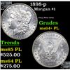 Image 1 : 1898-p Morgan Dollar $1 Grades Choice Unc+ PL