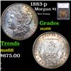 Image 1 : 1883-p Morgan Dollar $1 Graded ms66 BY SEGS