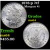 Image 1 : 1878-p 7tf Morgan Dollar $1 Grades Choice Unc