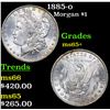 Image 1 : 1885-o Morgan Dollar $1 Grades GEM+ Unc