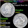 Image 1 : ***Auction Highlight*** 1827 Capped Bust Dime 10c Graded ms63+ BY SEGS (fc)