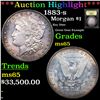 Image 1 : ***Auction Highlight*** 1883-s Morgan Dollar $1 Graded GEM Unc BY USCG (fc)