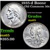 Image 1 : 1935-d Boone Old Commem Half Dollar 50c Grades GEM Unc