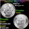 ***Auction Highlight*** 1883-o Morgan Dollar $1 Graded ms66+ BY SEGS (fc)