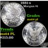 Image 1 : 1881-s Morgan Dollar $1 Grades Choice Unc PL