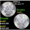 Image 1 : 1886-p Morgan Dollar $1 Grades GEM+ Unc