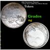1990 Christmas Themed 1 Troy Once 0.999 Fine Silver Round Grades ng