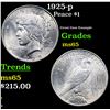 Image 1 : 1925-p Peace Dollar $1 Grades GEM Unc