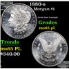 Image 1 : 1880-s Morgan Dollar $1 Grades GEM Unc PL