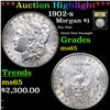 Image 1 : ***Auction Highlight*** 1902-s Morgan Dollar $1 Graded GEM Unc By USCG (fc)