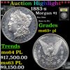 Image 1 : ***Auction Highlight*** 1883-s Morgan Dollar $1 Graded Select Unc+ PL By USCG (fc)