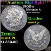 Image 1 : ***Auction Highlight*** 1900-s Morgan Dollar $1 Graded Choice Unc PL By USCG (fc)