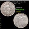 1945 Italy 20 Lire X-8 Grades Choice AU/BU Slider