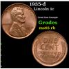 Image 1 : 1935-d Lincoln Cent 1c Grades GEM Unc RB
