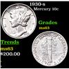 Image 1 : 1930-s Mercury Dime 10c Grades Select Unc
