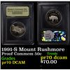 Image 1 : Proof 1991-S Mount Rushmore Modern Commem Half Dollar 50c Graded GEM++ Proof Deep Cameo By USCG