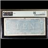 Image 3 : 1864 $10 Confederate Note, T-68 Graded au50 By PMG