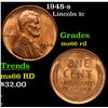 Image 1 : 1948-s Lincoln Cent 1c Grades GEM+ Unc RD