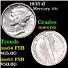 Image 1 : 1935-d Mercury Dime 10c Grades Choice Unc FSB