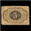 Image 3 : 1862 US Fractional Currency 5c First Issue Fr-1230 Thomas Jefferson Straight Edges, With Monogram Gr