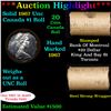 ***Auction Highlight*** Full Roll of Silver 1967 Canadian Dollar with Queen Elizabeth II, 20 Coins i