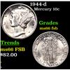 1944-d Mercury Dime 10c Grades GEM+ FSB