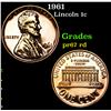 Proof 1961 Lincoln Cent 1c Grades Gem++ Proof Red