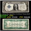 1928 $1 Blue Seal Silver Certificate "Funny Back" Grades vf+