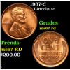 Image 1 : 1937-d Lincoln Cent 1c Grades GEM++ Unc RD
