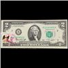 Image 2 : 1976 $2 Federal Reserve Note 1st Day of Issue, with Stamp Grades Gem CU