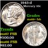 Image 1 : 1943-d Mercury Dime 10c Grades GEM++ FSB