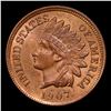 Image 2 : 1907 Indian Cent 1c Grades GEM+ Unc RB