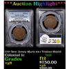 ***Auction Highlight*** PCGS 1787 New Jersey Maris 64-t Trident Shield Colonial Cent 1c Graded vg8 B