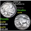 1925-p Buffalo Nickel 5c Grades Choice AU/BU Slider