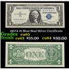 1957A $1 Blue Seal Silver Certificate Grades Gem CU