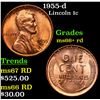 1955-d Lincoln Cent 1c Grades GEM++ RD