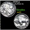 1936-p Buffalo Nickel 5c Grades Select AU