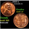 1955-s Lincoln Cent 1c Grades GEM++ Unc RD