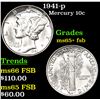 Image 1 : 1941-p Mercury Dime 10c Grades GEM+ FSB