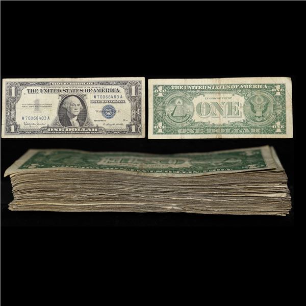 Variety Pack of 100 1935-1957 $1 Blue Seal Silver Certificates Grades ng