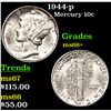 Image 1 : 1944-p Mercury Dime 10c Grades GEM++ Unc