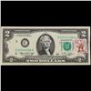 Image 2 : 1976 $2 Federal Reserve Note 1st Day of Issue, with Stamp Grades Gem CU
