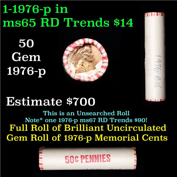 Shotgun Lincoln 1c roll, 1976-p 50 pcs Wrapper