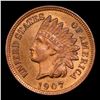 Image 2 : 1907 Indian Cent 1c Grades GEM+ Unc RB