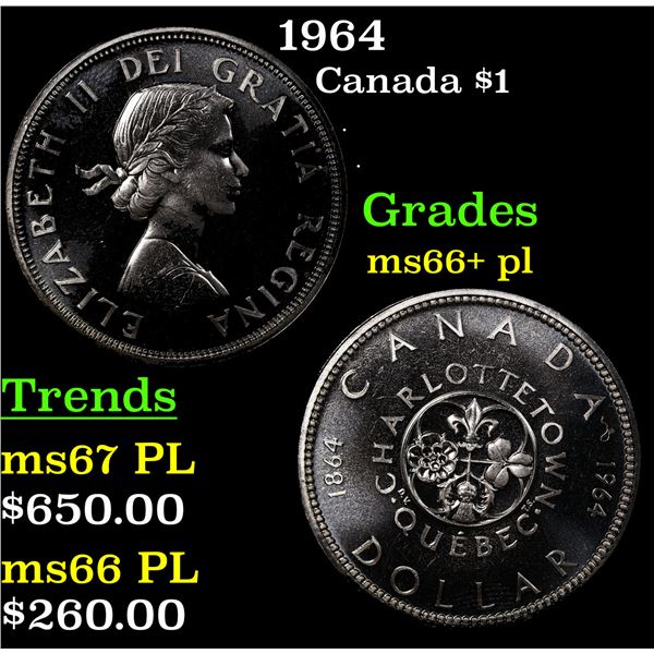 1964 Canada Dollar $1 Grades GEM++ PL