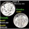 Image 1 : 1937-d Mercury Dime 10c Grades GEM++ Unc
