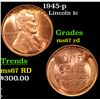 Image 1 : 1945-p Lincoln Cent 1c Grades GEM++ Unc RD