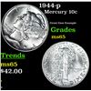Image 1 : 1944-p Mercury Dime 10c Grades GEM Unc