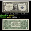 1957 $1 Blue Seal Silver Certificate Grades Select AU