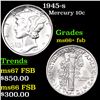 Image 1 : 1945-s Mercury Dime 10c Grades GEM++ FSB